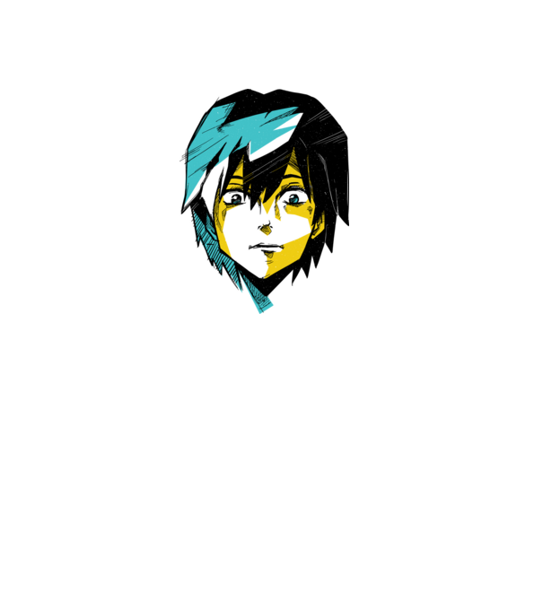 Cap Anime model alb pe tricou