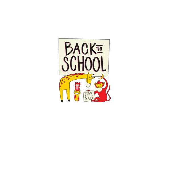 Back To School Animale model roz pe tricou
