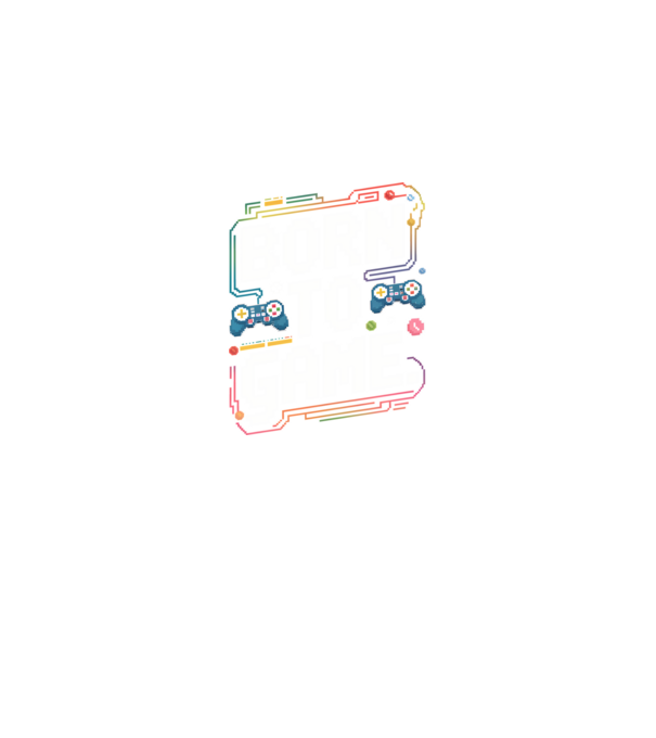 Born to Game Pixel Negru model negru pe tricou