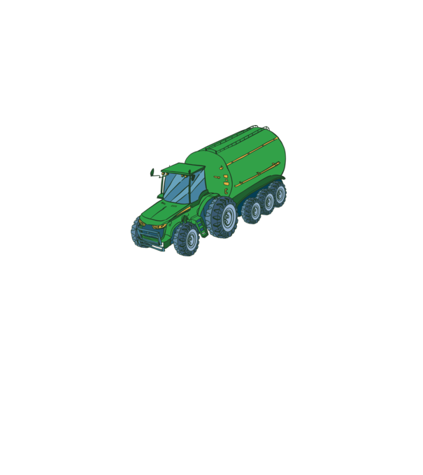 Tractor de recoltare model gri pe tricou
