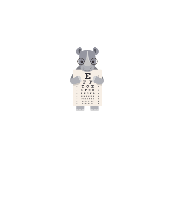 Examen oftalmologie rinocer model gri pe tricou