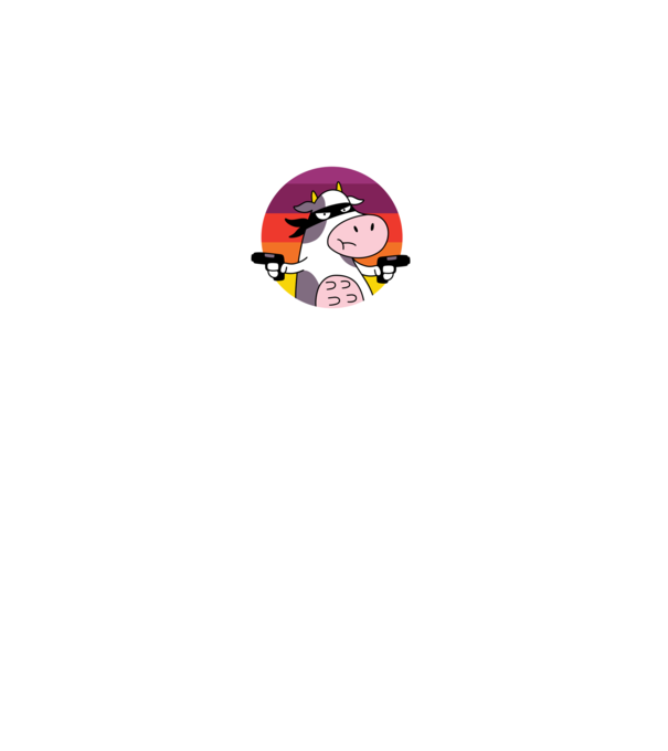 Pew Pew Pew Madafakas Vacă model negru pe tricou