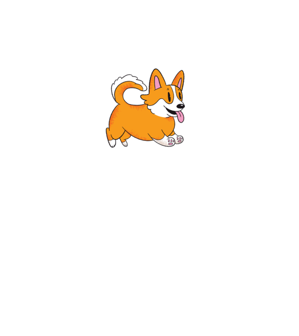 Tată de Corgi model negru pe tricou