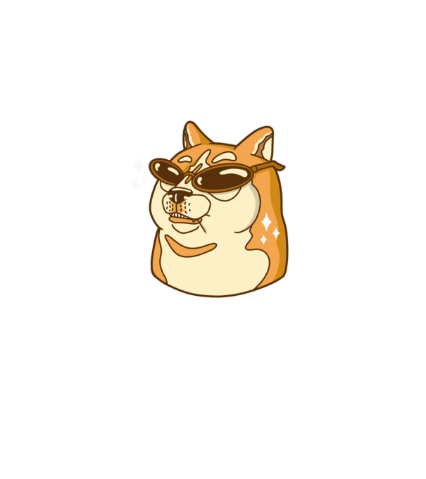 Doge Coin model negru pe tricou
