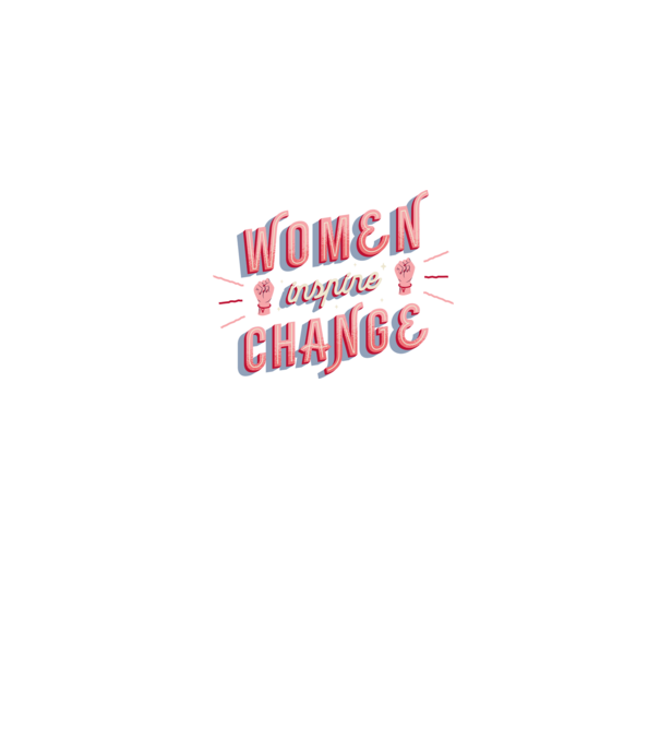 Women inspire change Ziua Femeii model alb pe tricou