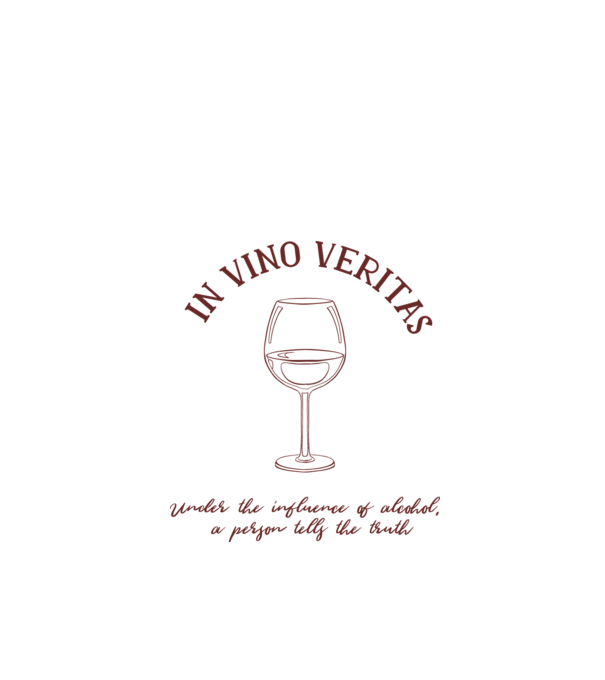 In Vino Veritas - Adevărul este în vin model alb pe tricou