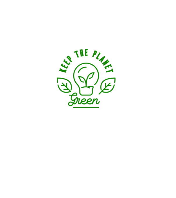 Keep The Planet Green - Ziua Pământului model alb pe tricou