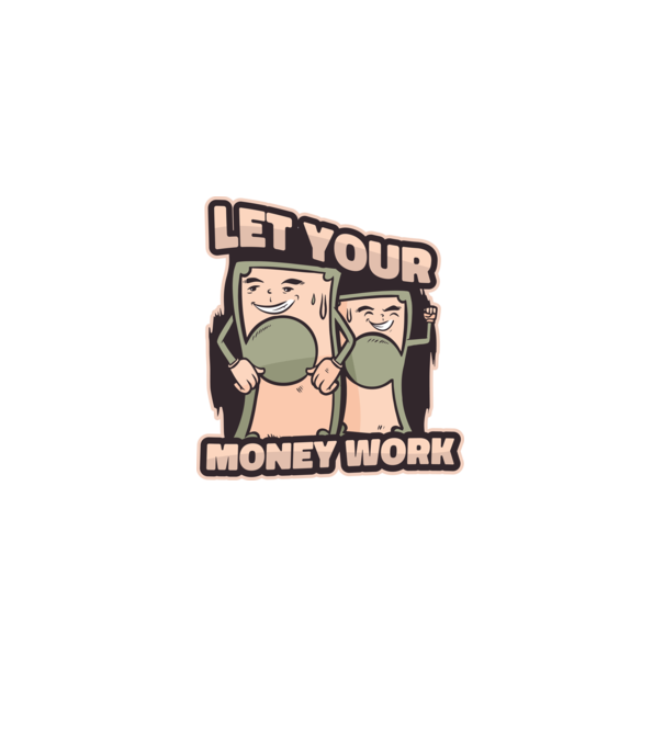 Let your money work model roșu pe tricou