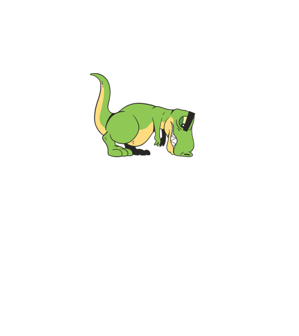 T-rex Push-up model albastru închis pe tricou