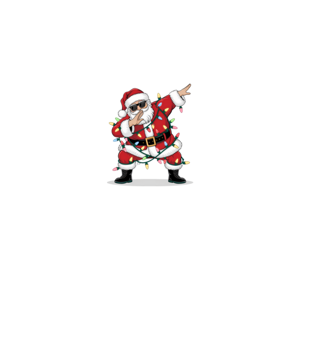 Santa Dab model roz deschis pe tricou