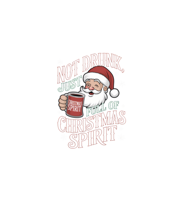 Christmas Spirit Santa model negru pe tricou