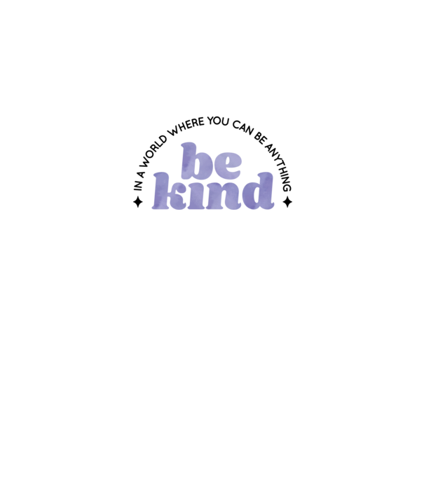 Be kind model alb pe tricou