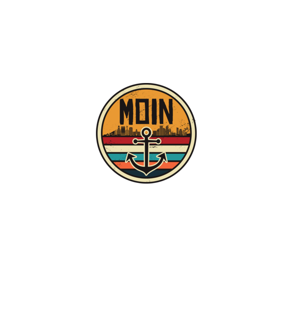 Ancoră Moin model negru pe tricou