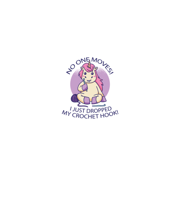 Nu mișcă nimeni, mi-a căzut acul de tricotat - Unicorn model gri pe tricou
