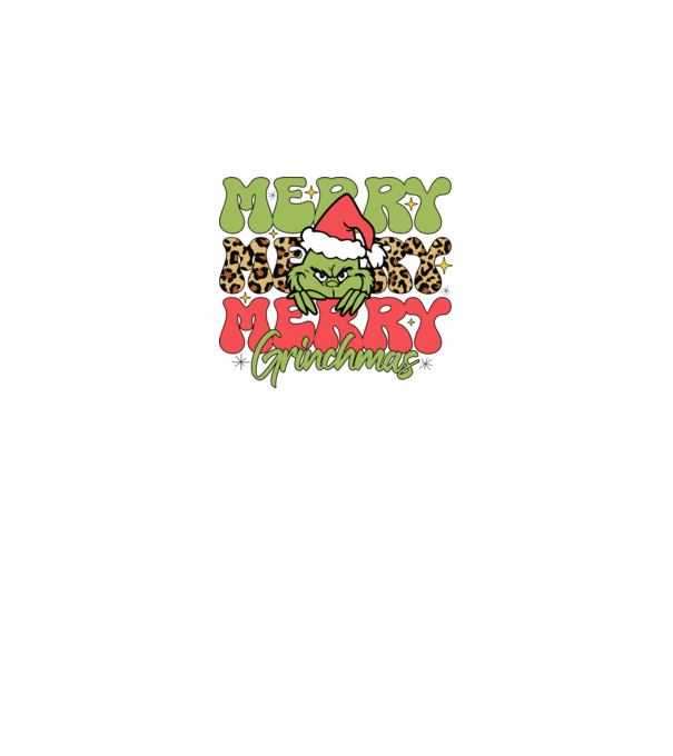 Merry Grinchmas model alb pe tricou