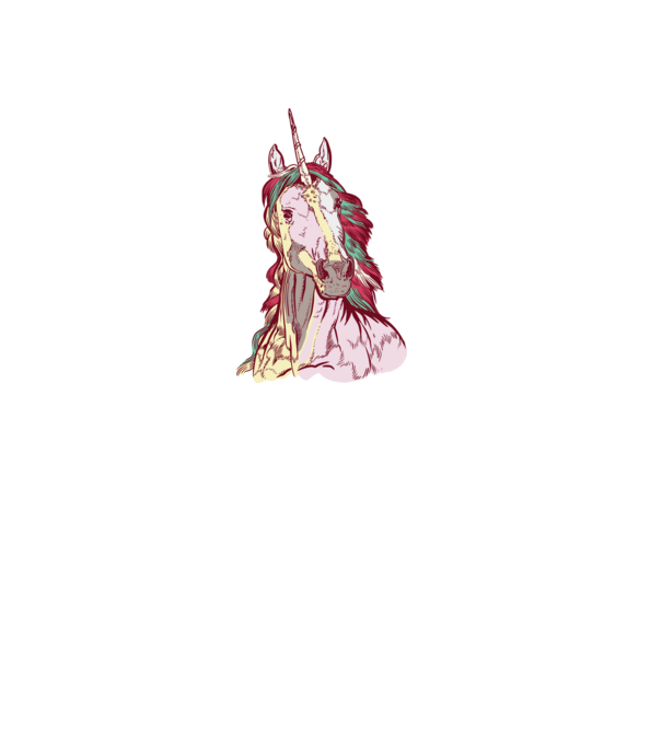 Unicorn colorat model negru pe tricou
