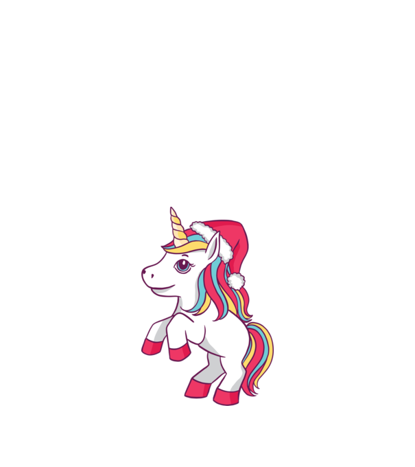 Unicorn de Crăciun model nisipiu pe tricou