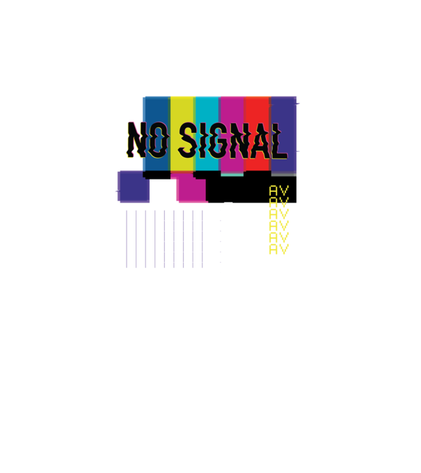 No Signal TV Eroare de transmisie model turcoaz pe tricou