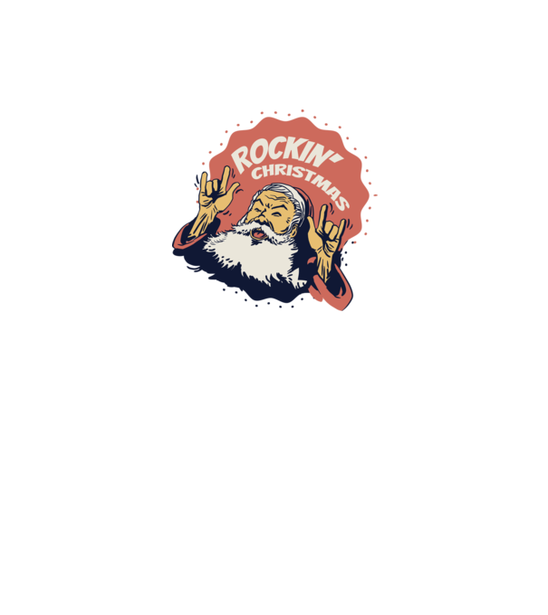 'Rockin'' Christmas Crăciun' model alb pe tricou