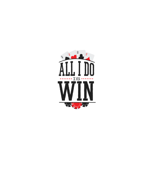 All I do is win Poker model albastru deschis pe tricou