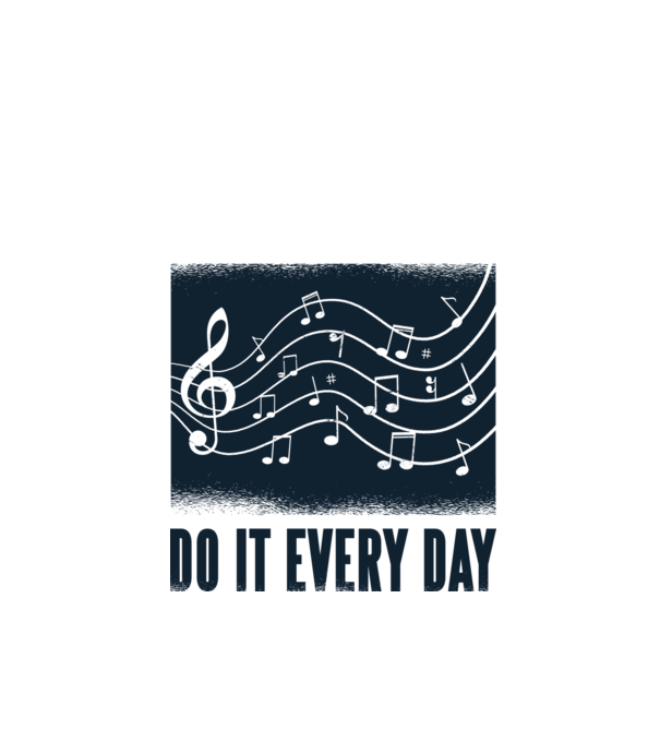 Note muzicale model alb pe tricou