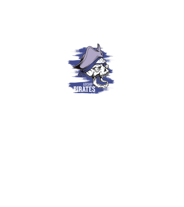 Airship Pirates 2 - Pirat model alb pe tricou
