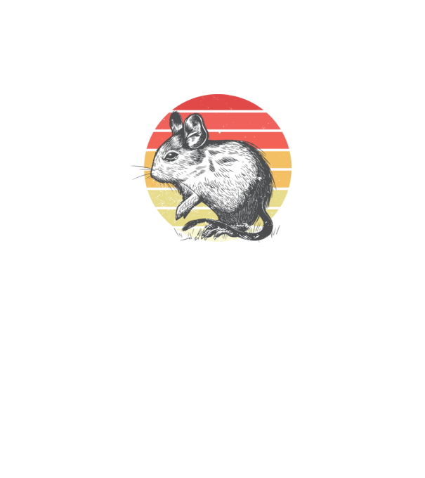 Retro Degu model negru pe tricou