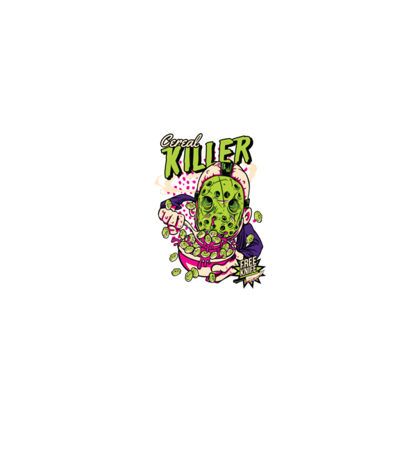 Cereal Killer model albastru închis pe tricou