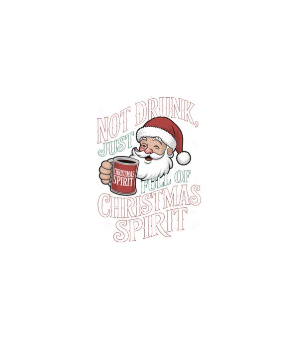 Christmas Spirit Santa model negru pe tricou