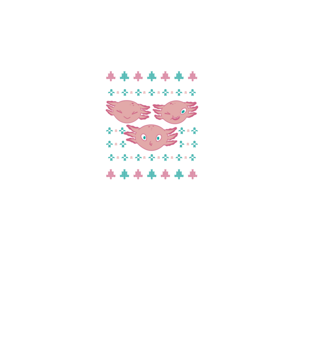 Pulover urât Axolotl model turcoaz pe tricou