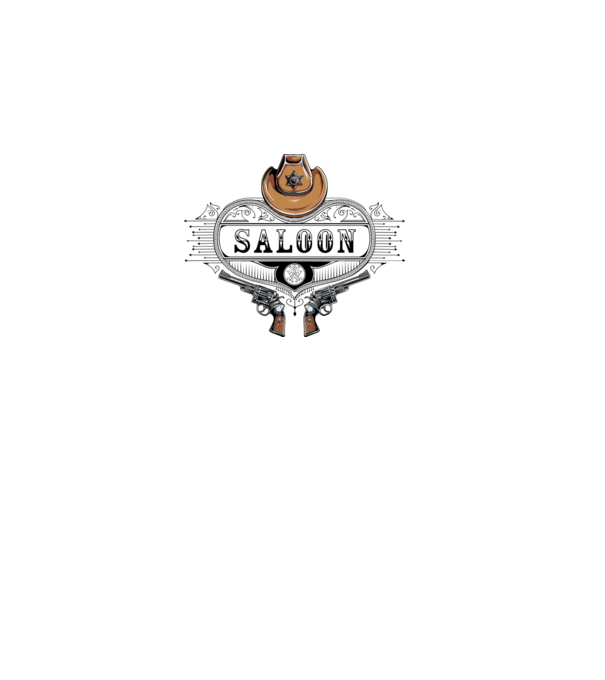 Cowboy saloon western model gri pe tricou
