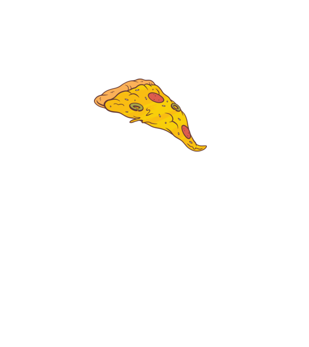 Felie de pizza Cuplu model alb pe tricou