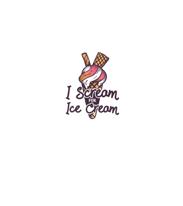 I Scream for Ice Cream model albastru jeanși pe tricou