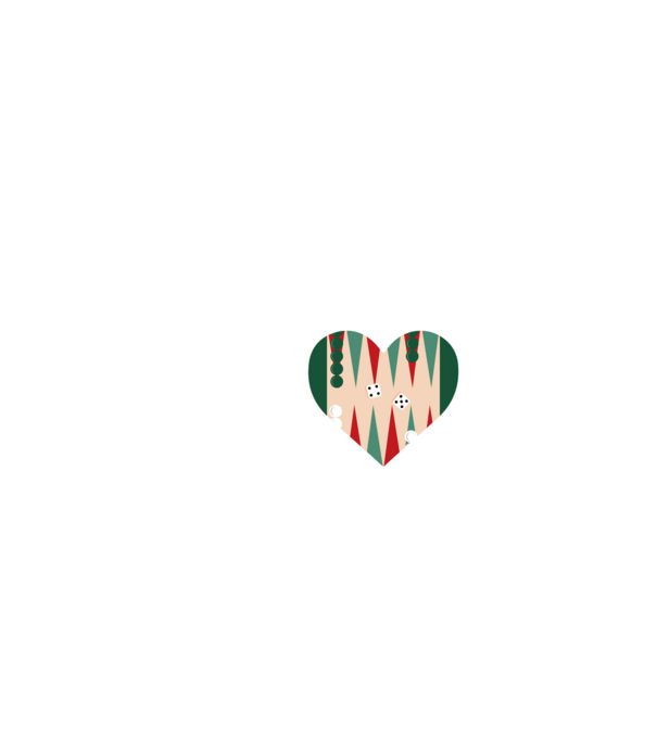 Love Backgammon model negru pe tricou