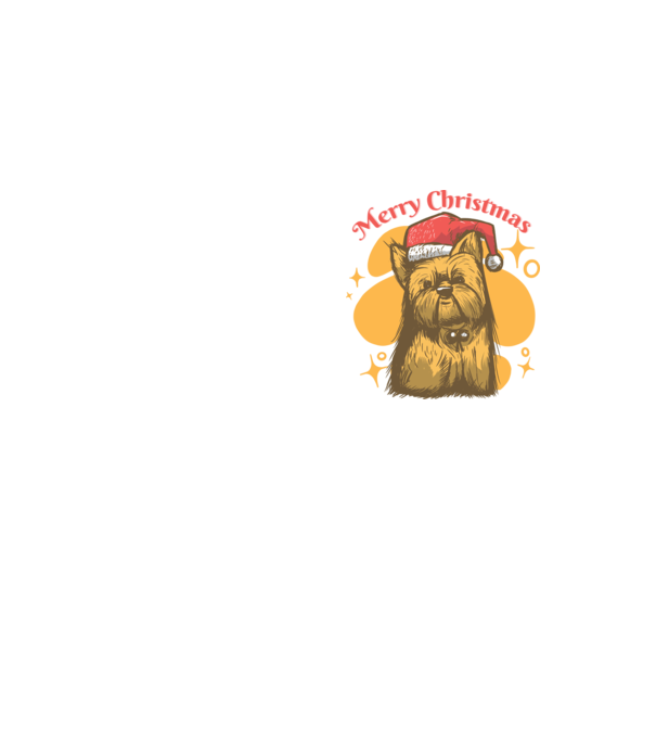 Crăciun Yorkie model galben neon pe tricou