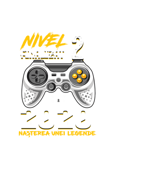 Nivel 2 finalizat. 2020 nașterea unei legende model negru pe tricou