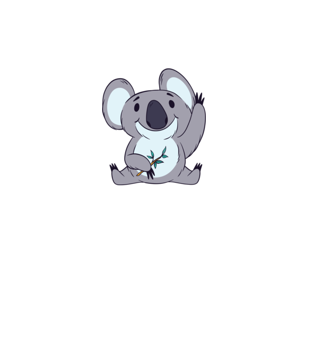 Koala drăguț model roz pe tricou