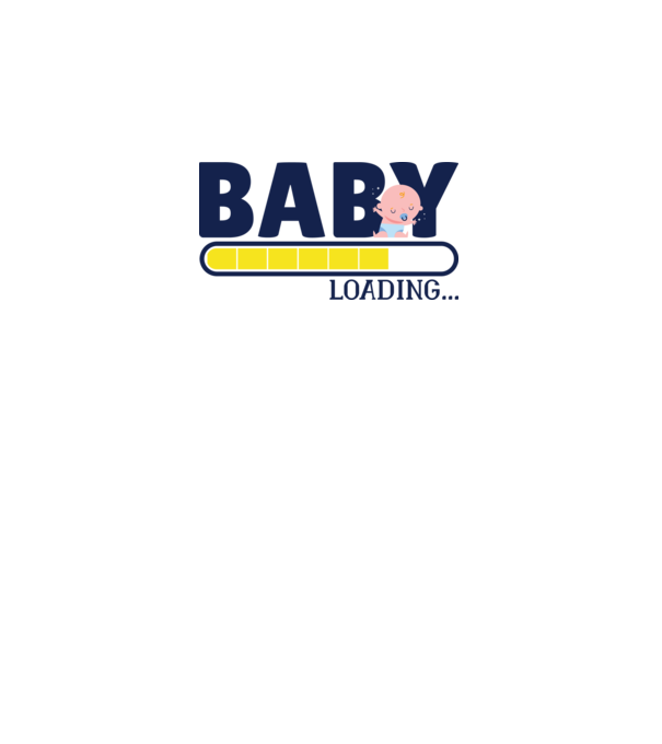 Baby is loading - tricou amuzant pentru mămici model alb pe tricou