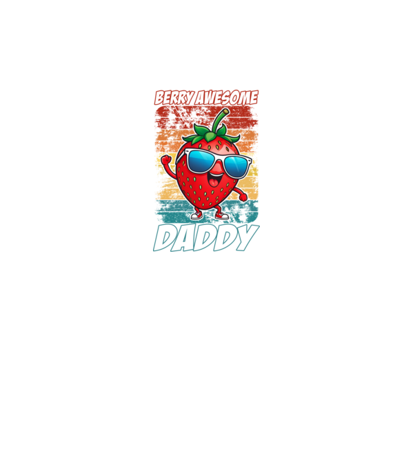 Berry Awesome Daddy Strawberry model negru pe tricou