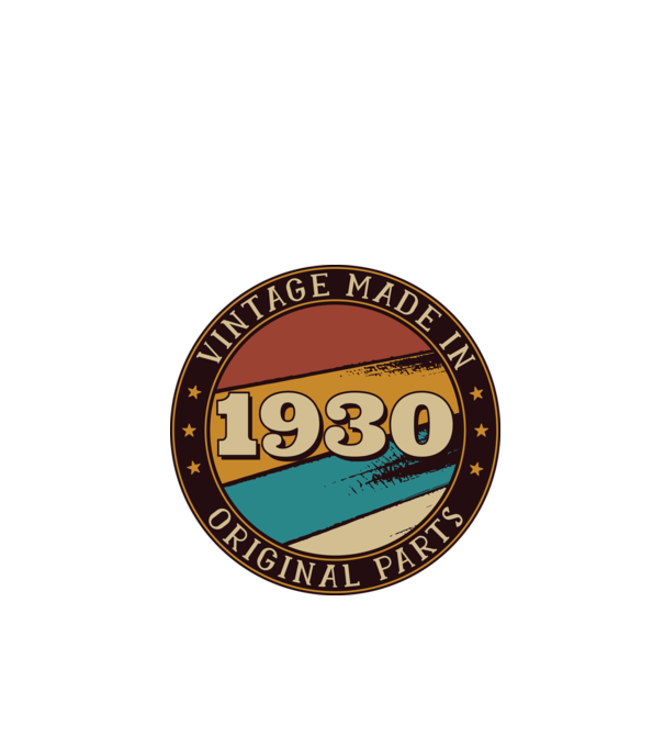 Vintage Made in 1930 Original Parts Retro Birthday model negru pe tricou