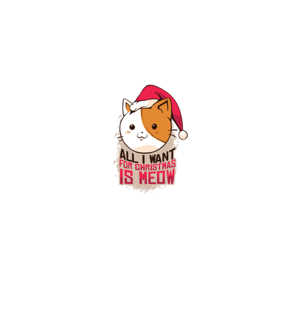 All I want for christmas is MEOW tricou cu pisică model albastru jeanși pe tricou