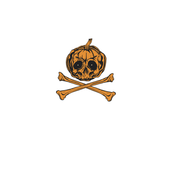 Dovleac craniu Halloween model negru pe tricou