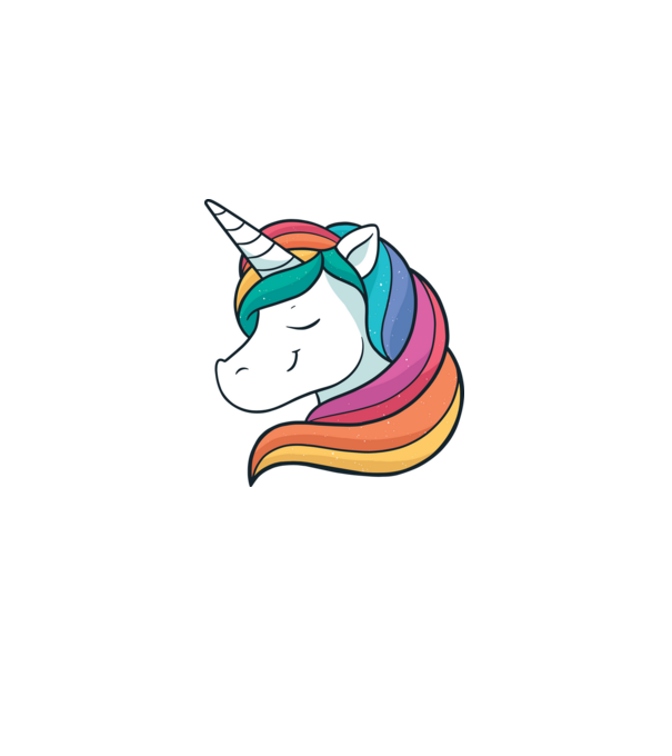 Cap de unicorn model albastru deschis pe tricou