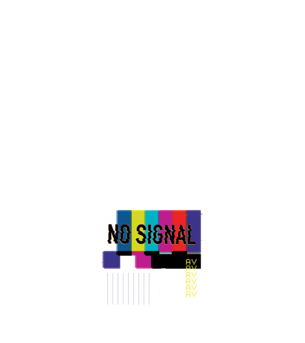 No Signal TV Eroare de transmisie model negru pe tricou