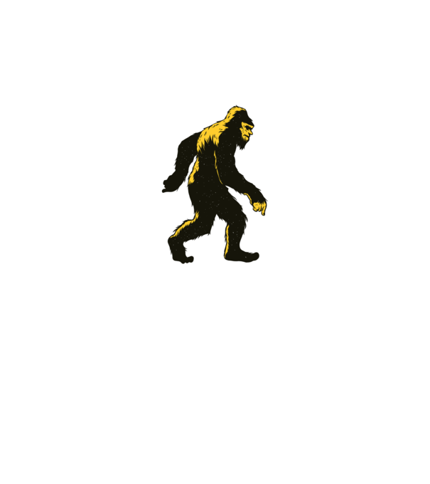 Yeti în pădure model negru pe tricou