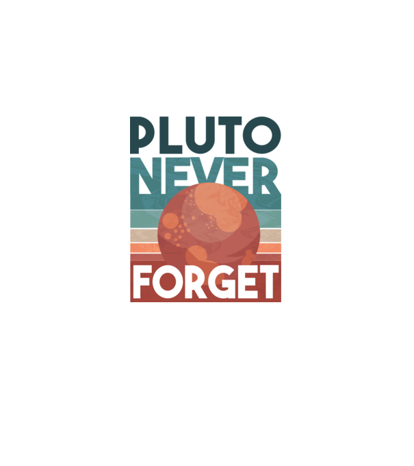 Pluto never forget model negru pe tricou