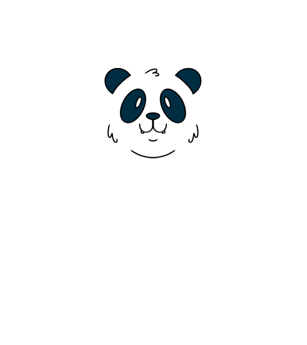 Cap de panda model gri pe tricou