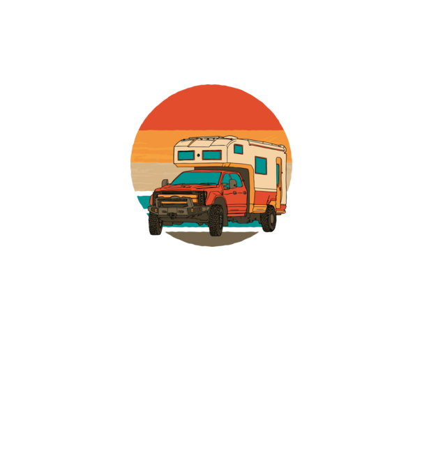 Campervan Retro model negru pe tricou