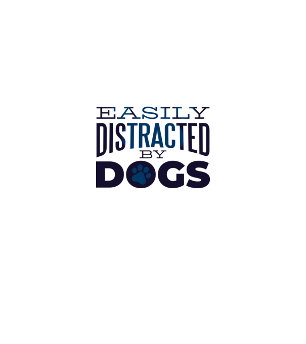 Easily Distracted By Dogs Tricou cu Câine amuzant model gri pe tricou