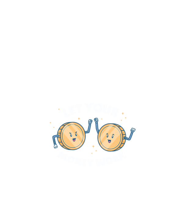 Let Your Money Work model negru pe tricou